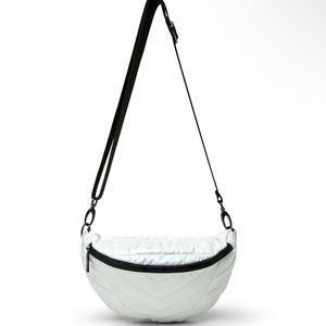 Quilted Soft Patent leather crossbody/belt bag.